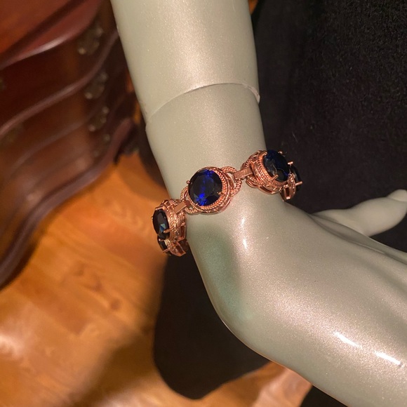 Genuine Sapphire copper bracelet - Picture 6 of 8